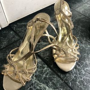 Gold Sparkle Heels